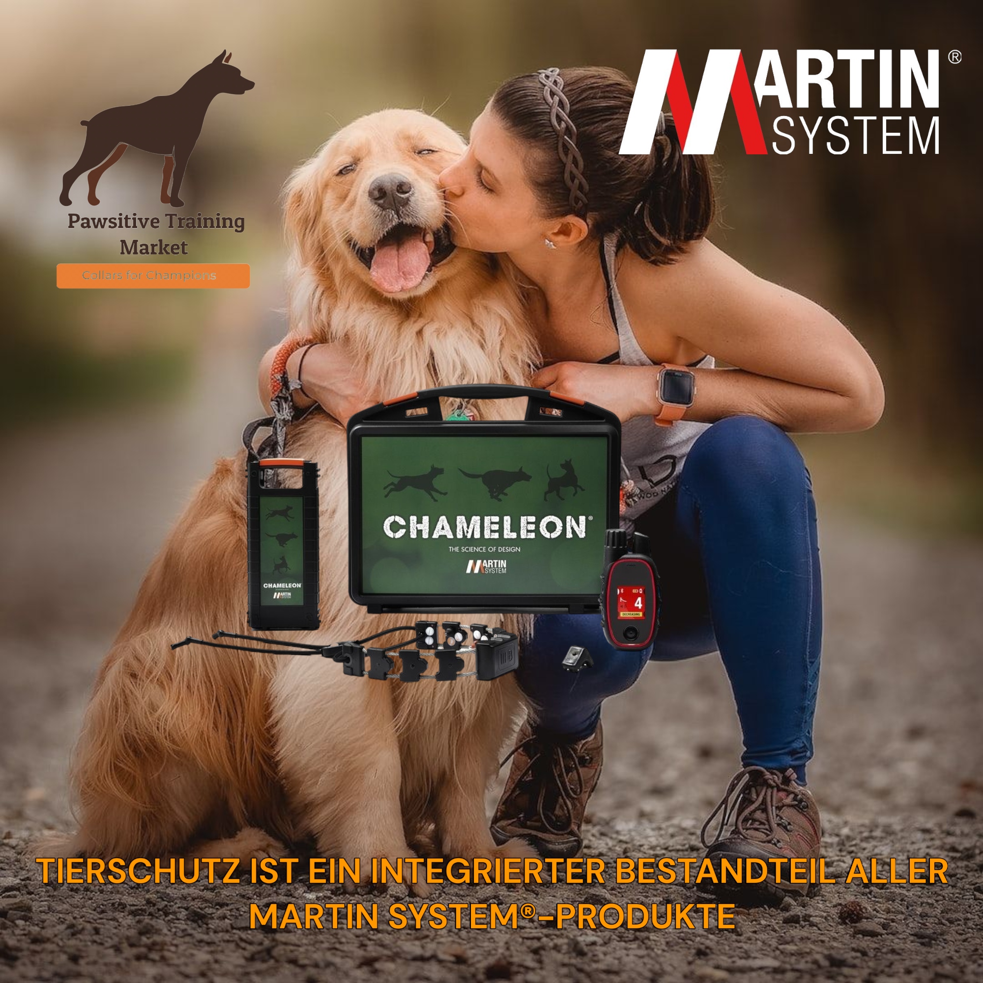 DE BE-111 MARTIN SYSTEM - Set K9® + Chameleon® III B (Large) + Finger Kick + charging kit-PhotoRoom DE